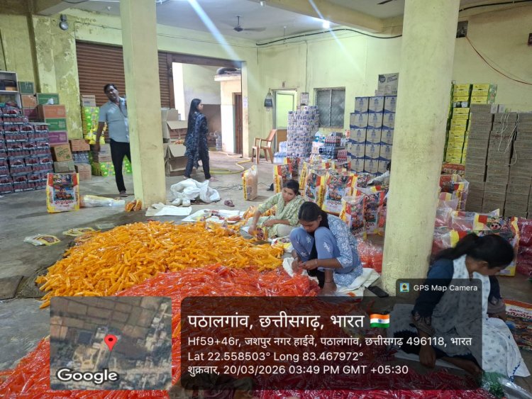 जशपुर: खाद्य विभाग की बड़ी कार्रवाई; पत्थलगांव में 2000 किलो संदिग्ध आइस कैंडी जब्त, रिलायंस स्मार्ट पॉइंट का भी निरीक्षण