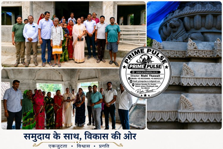 कांसाबेल गंझूटोली में निर्माणाधीन राधा-कृष्ण मंदिर पहुँचीं विधायक श्रीमती गोमती साय, ग्रामीणों में दिखा उत्साह